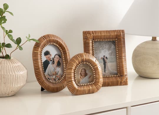Kate and Laurel Rahfy Natural Tabletop Picture Frames Set